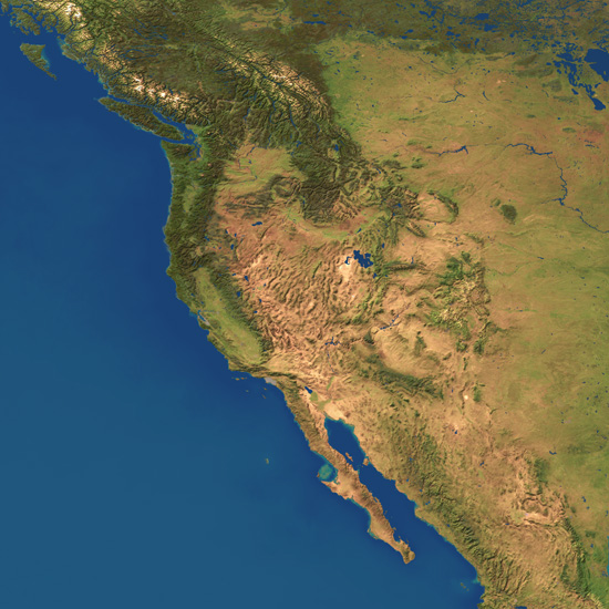 Satellite Imagemap of the World - Samples of 1,000 meter resolution for ...